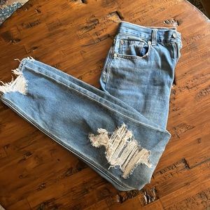 American Eagle distressed and frayed jeans